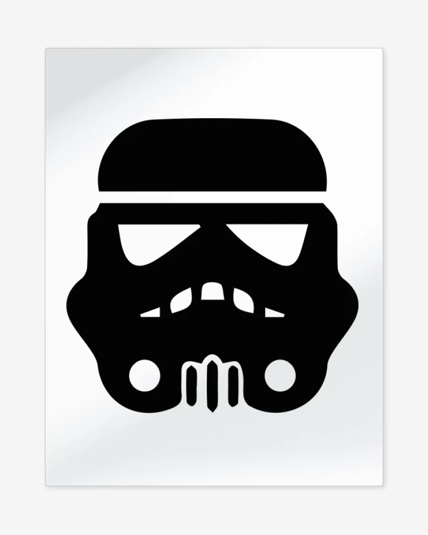Print metalico Blanco de Trooper