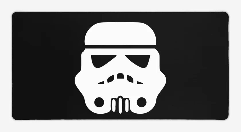 Mouse pad Gamer Negro de Trooper blanco