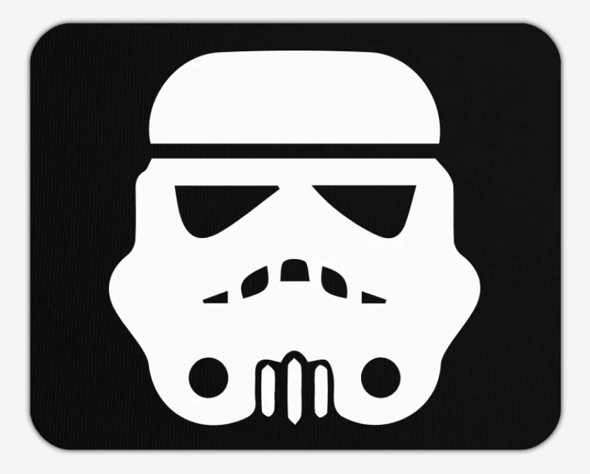 Mousepad Negro de Trooper blanco