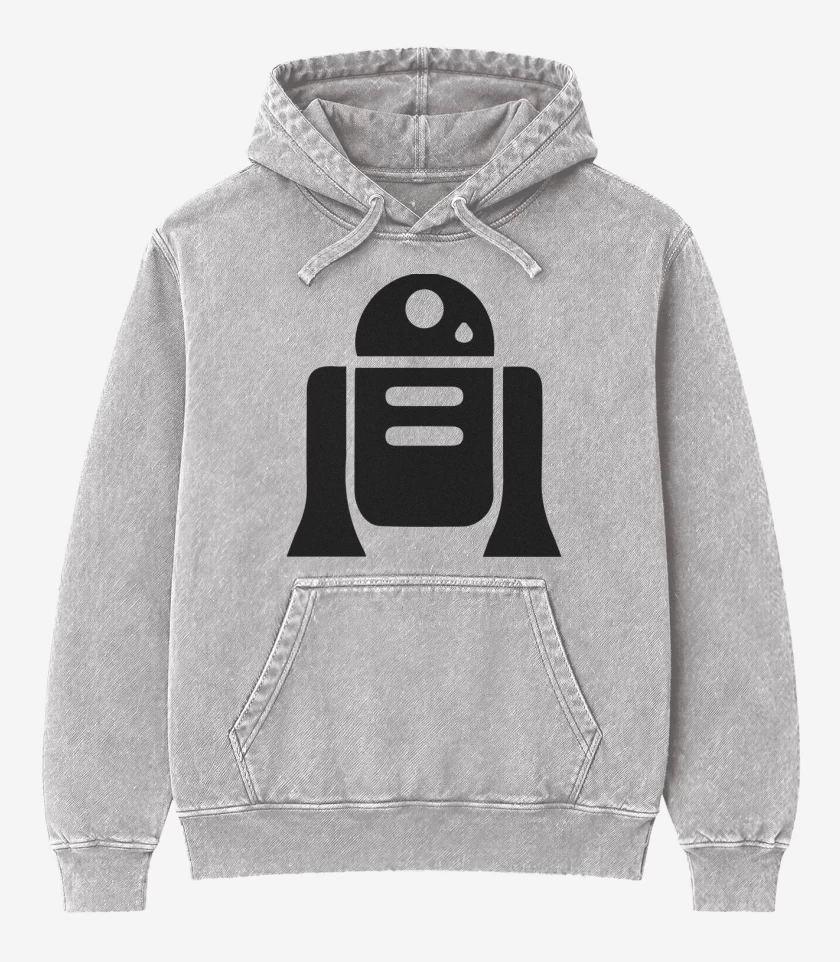 Poleron Canguro Acid Wash Gris Melange de Arturito