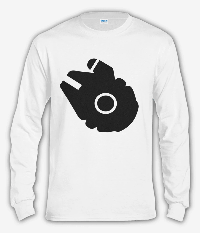 Polera manga larga Blanco de Halcon milenario