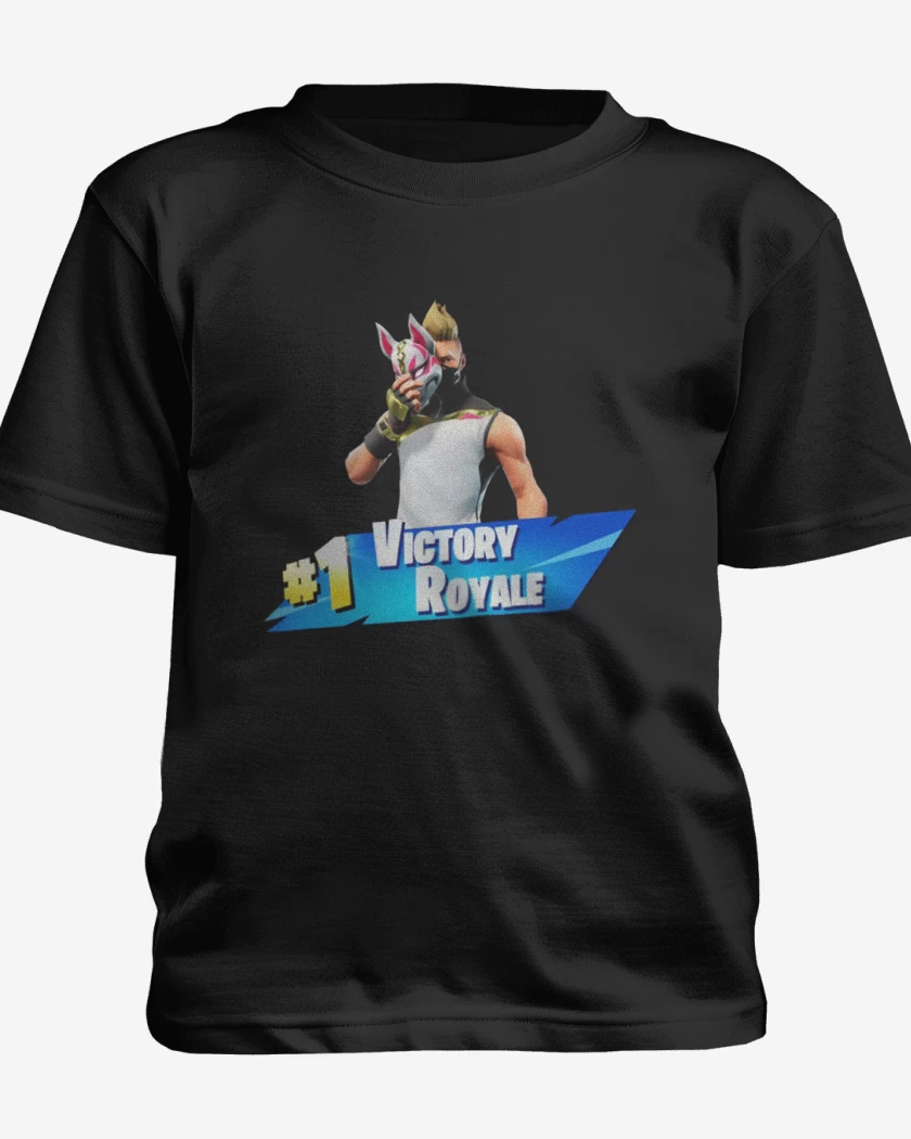 Polera de niño Negro de Victory royale