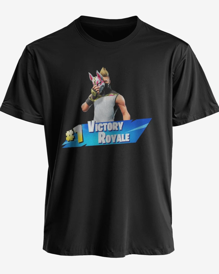 Polera premium Negro de Victory royale