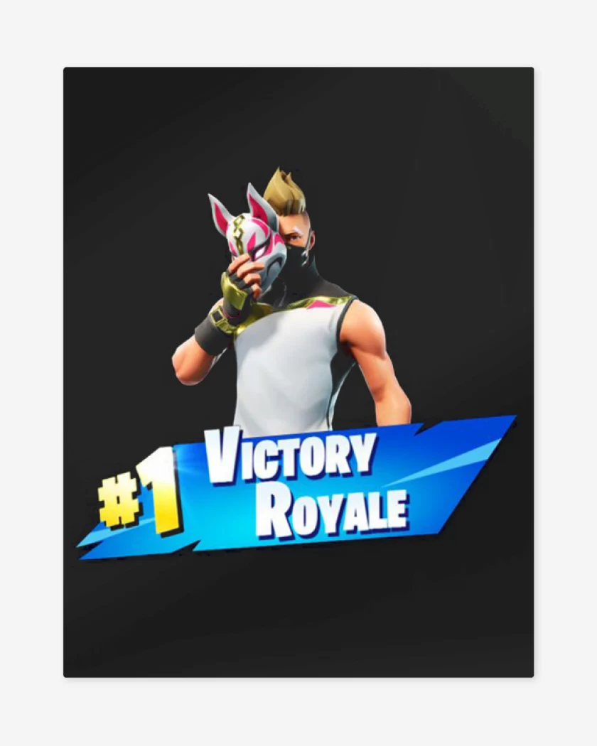 Print metalico Negro de Victory royale