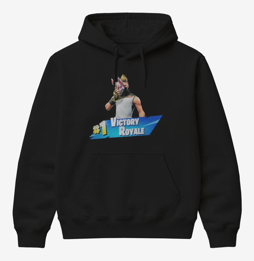 Poleron Canguro básico Negro de Victory royale