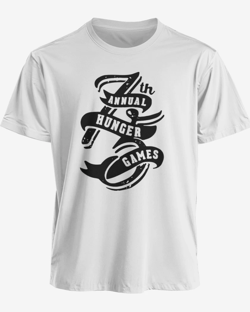 Polera premium Blanco de THG - 75th Annual Hunger Games