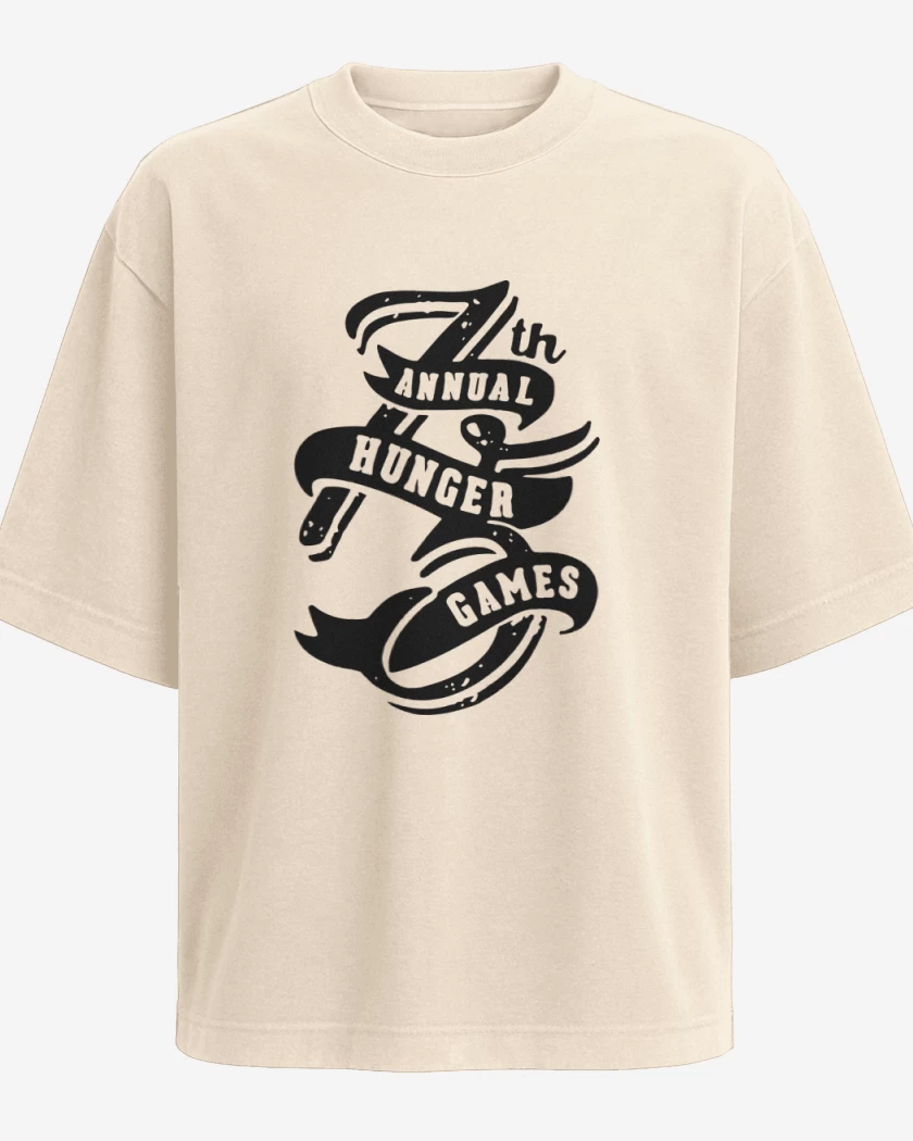 Polera Oversize Beige de THG - 75th Annual Hunger Games
