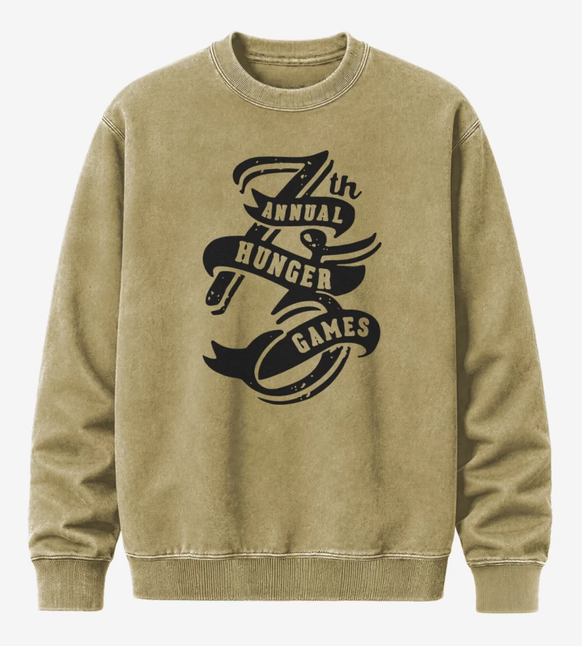Poleron Polo Acid Wash Beige de THG - 75th Annual Hunger Games
