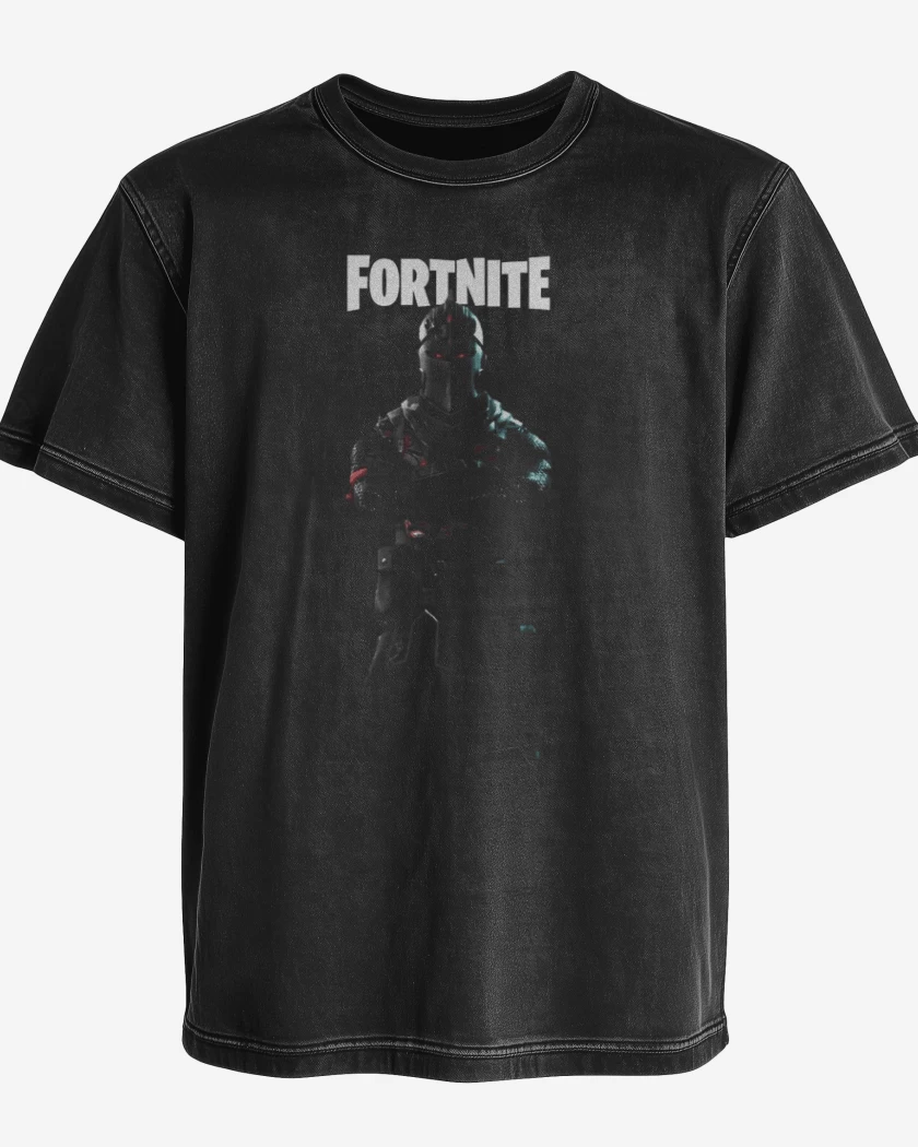 Polera desgastada Negro de Fornite 5