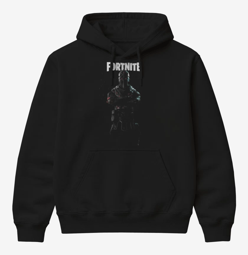 Poleron Canguro básico Negro de Fornite 5