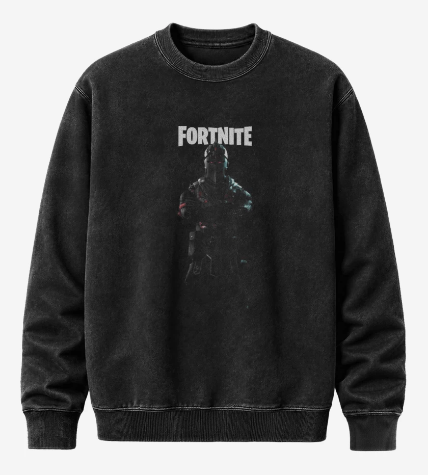 Poleron Polo Acid Wash Negro de Fornite 5