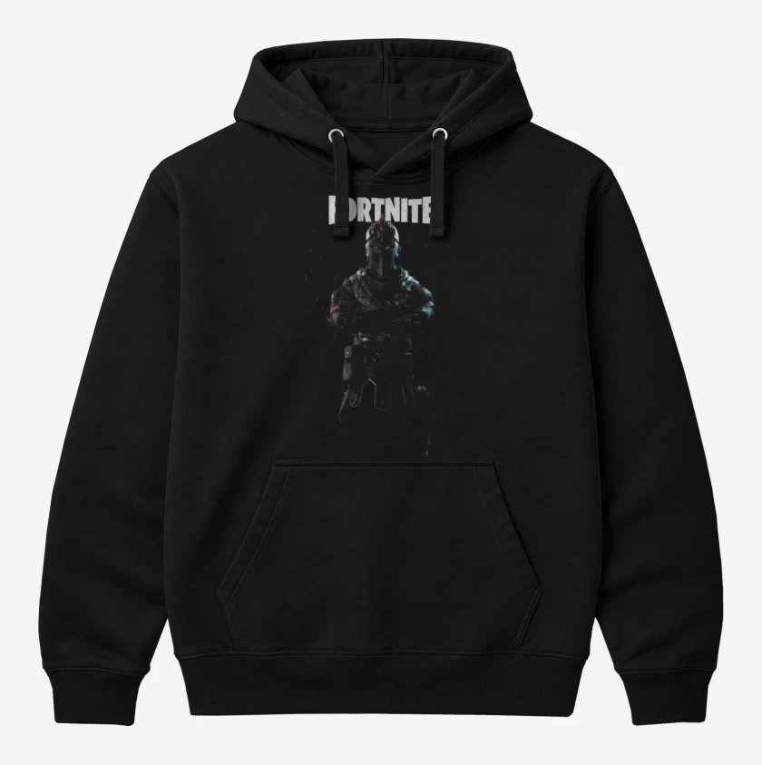 Polerón Canguro Negro de Fornite 5