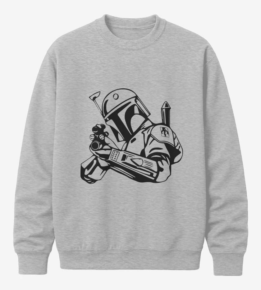 Poleron polo Gris Melange de Boba Fett