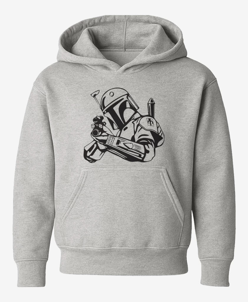 Poleron de niño Gris Melange de Boba Fett