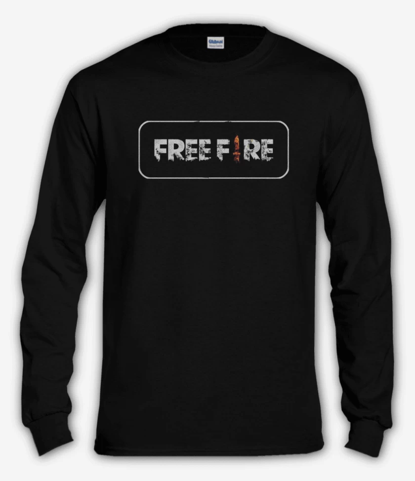 Polera manga larga Negro de Free fire 2