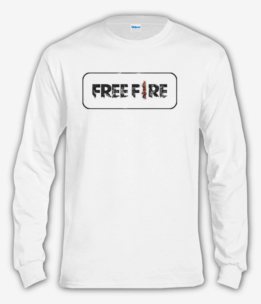 Polera manga larga Blanco de Free fire 3