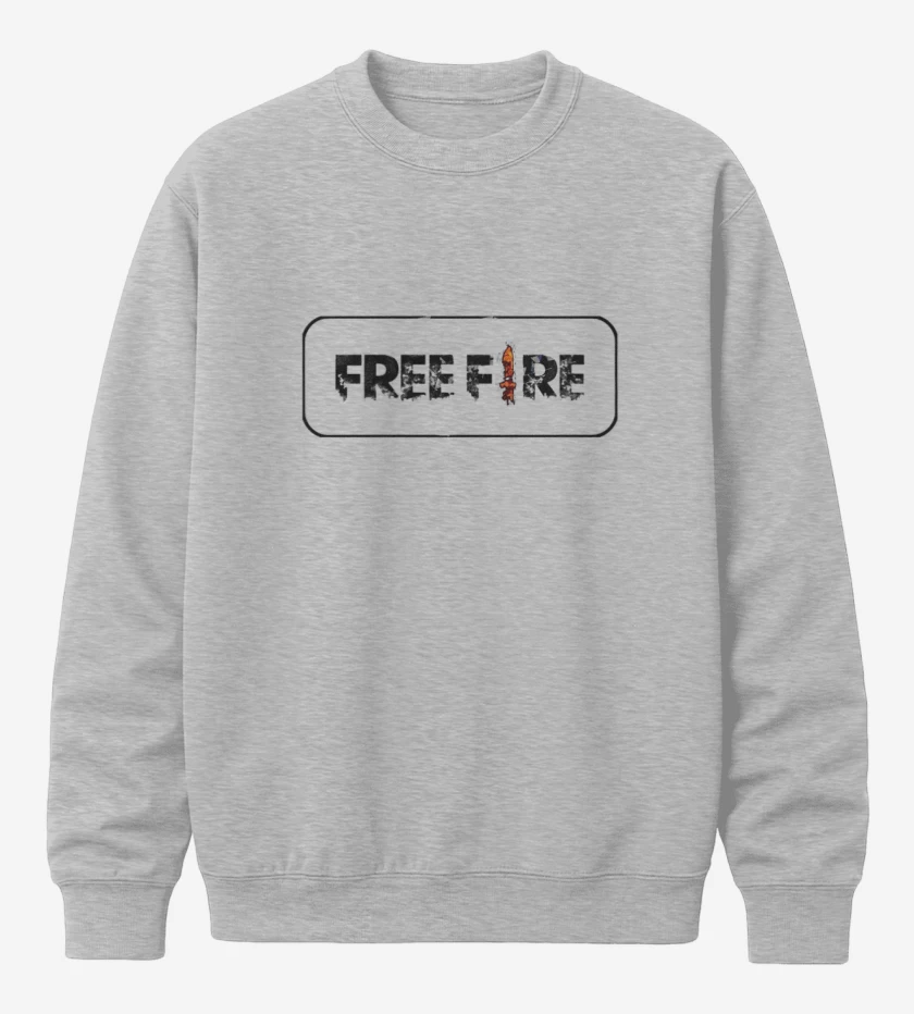 Poleron polo Gris Melange de Free fire 3