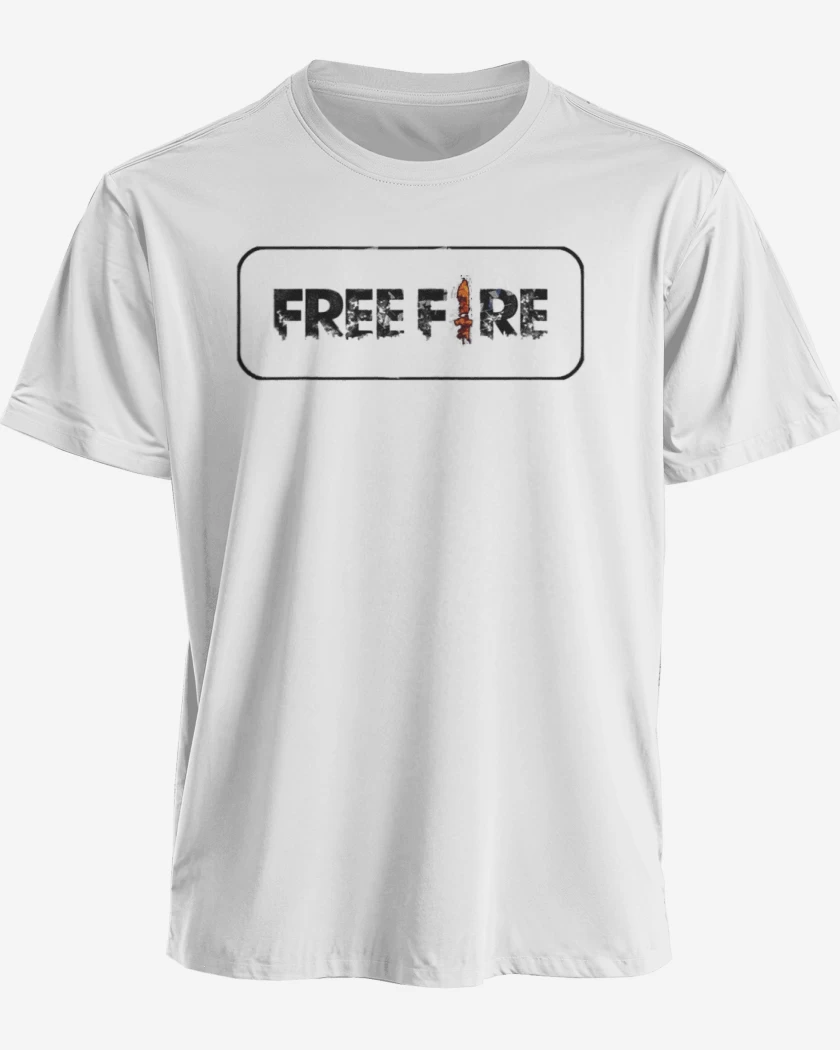 Polera premium Blanco de Free fire 3