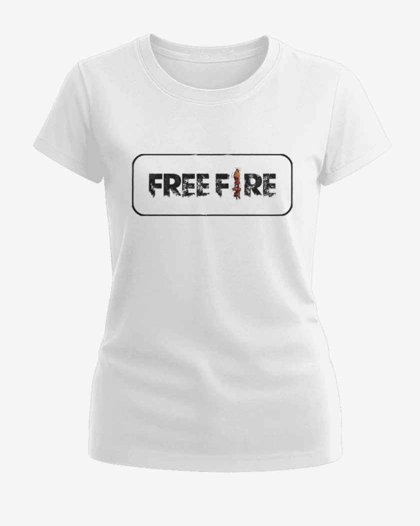 Polera de Mujer Blanco de Free fire 3
