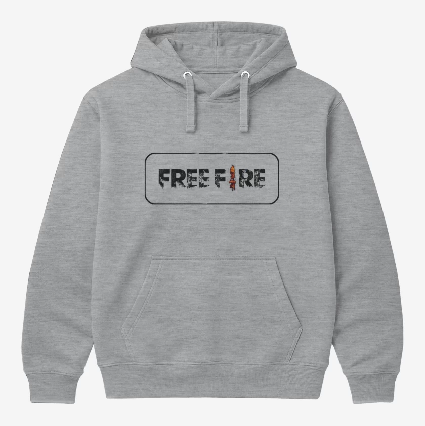Polerón Canguro Gris Melange de Free fire 3