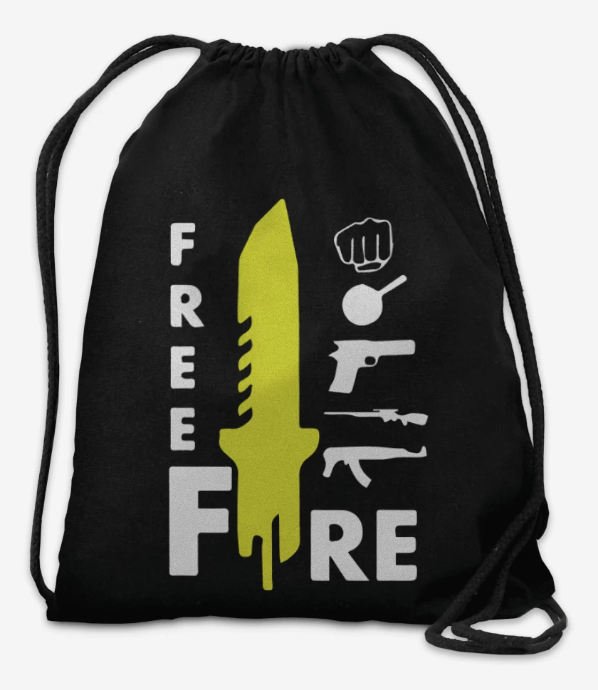 Mochila Negro de Free fire 4