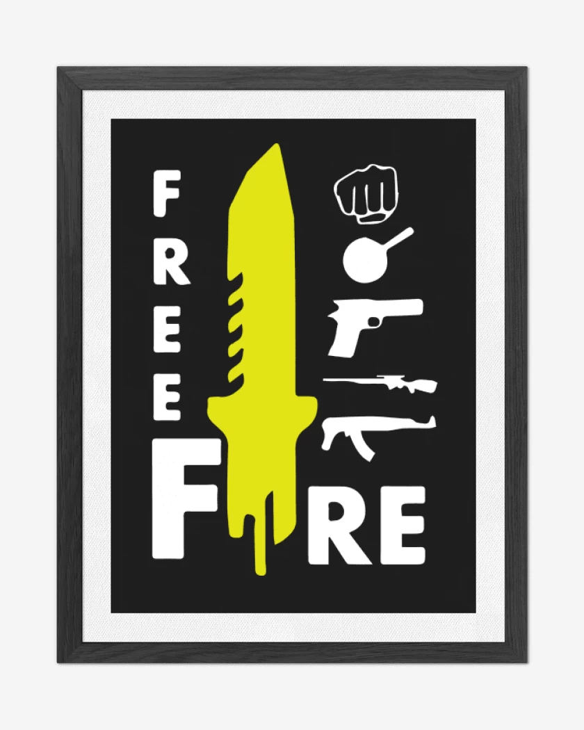 Cuadro decorativo Negro de Free fire 4