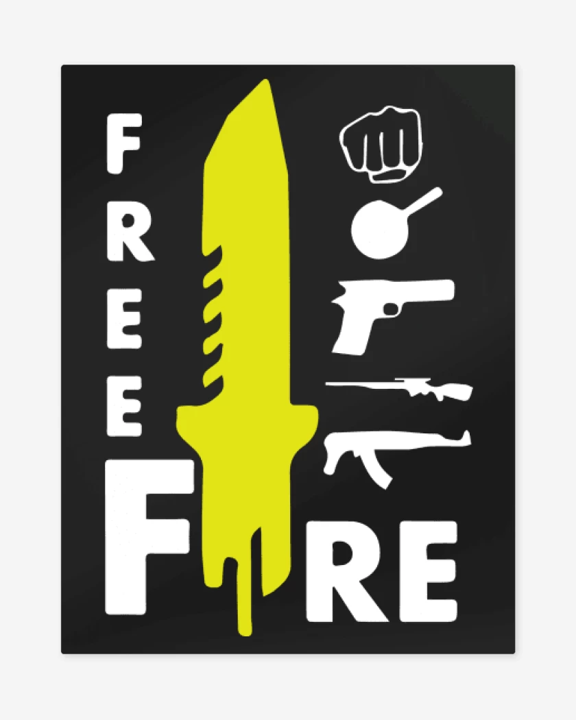 Print metalico Negro de Free fire 4