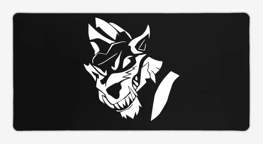 Mouse pad Gamer Negro de Lobo fornite