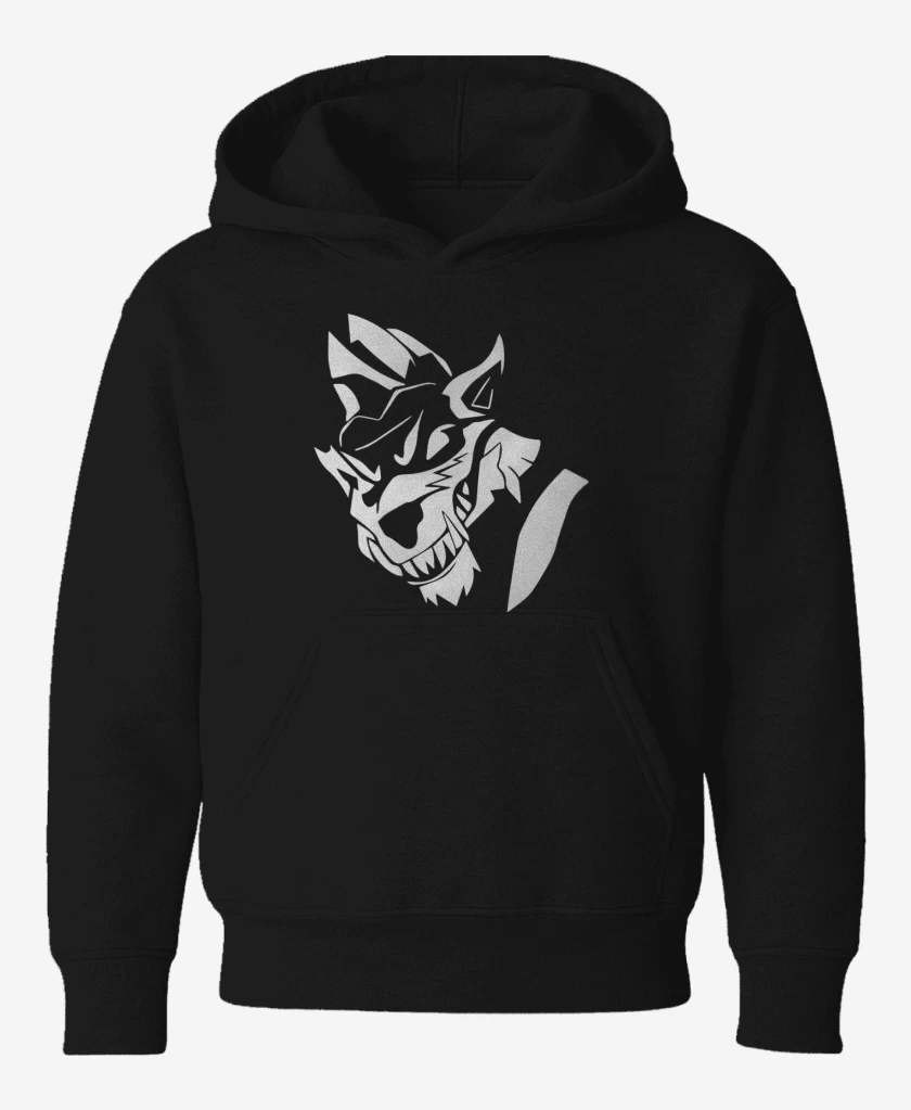 Poleron de niño Negro de Lobo fornite