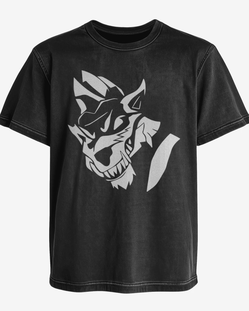 Polera desgastada Lobo fornite