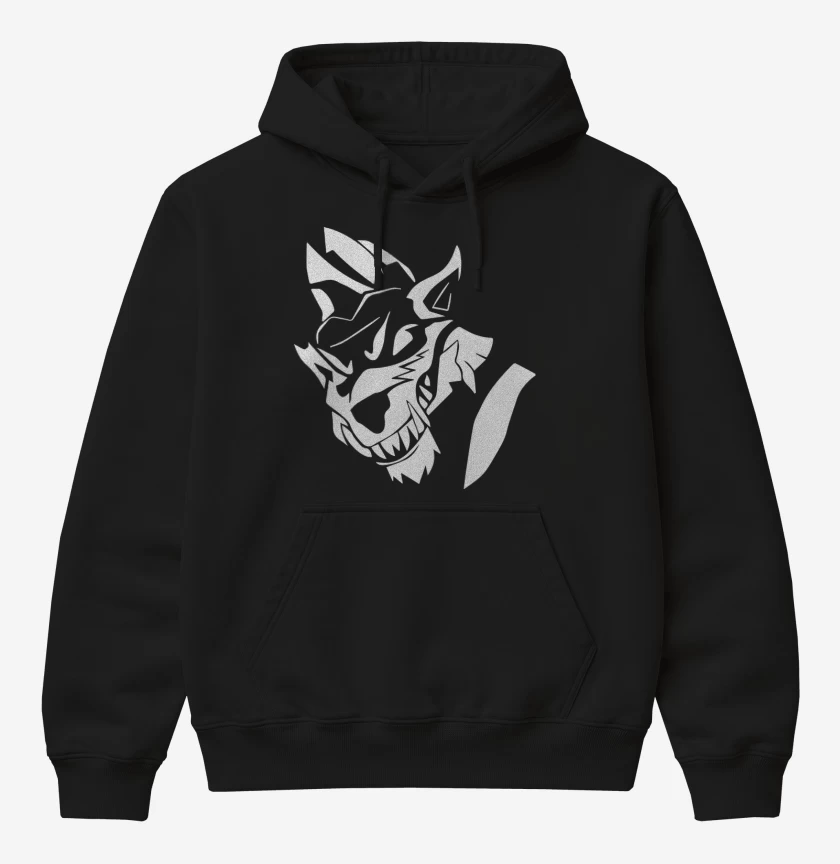 Poleron Canguro básico Lobo fornite