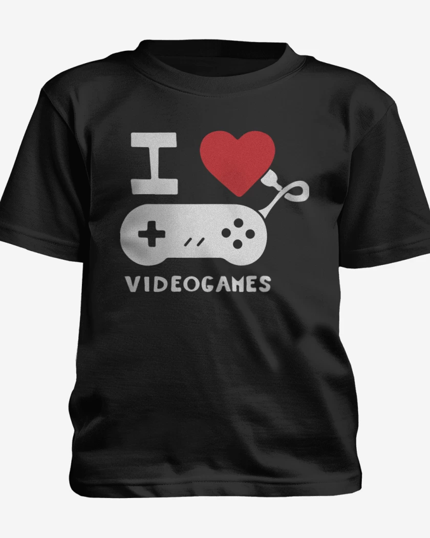 Polera de niño Negro de I love videogames