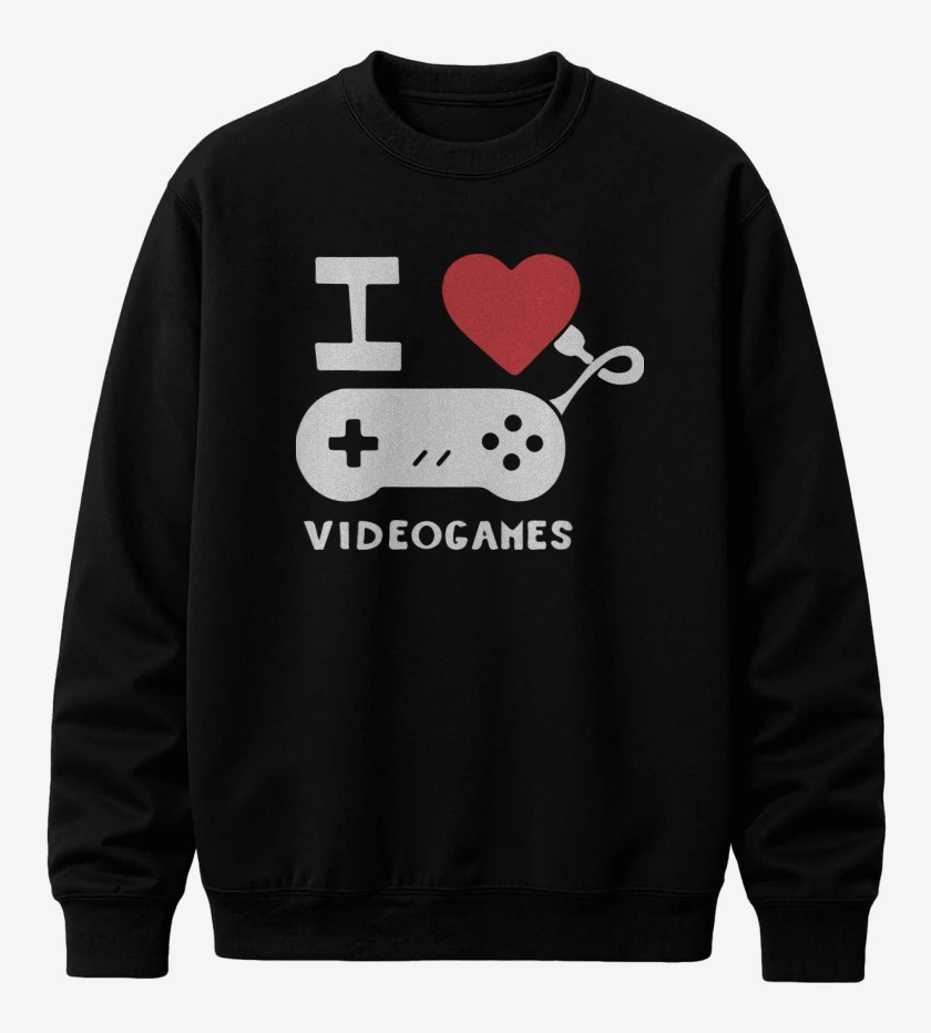 Poleron polo Negro de I love videogames