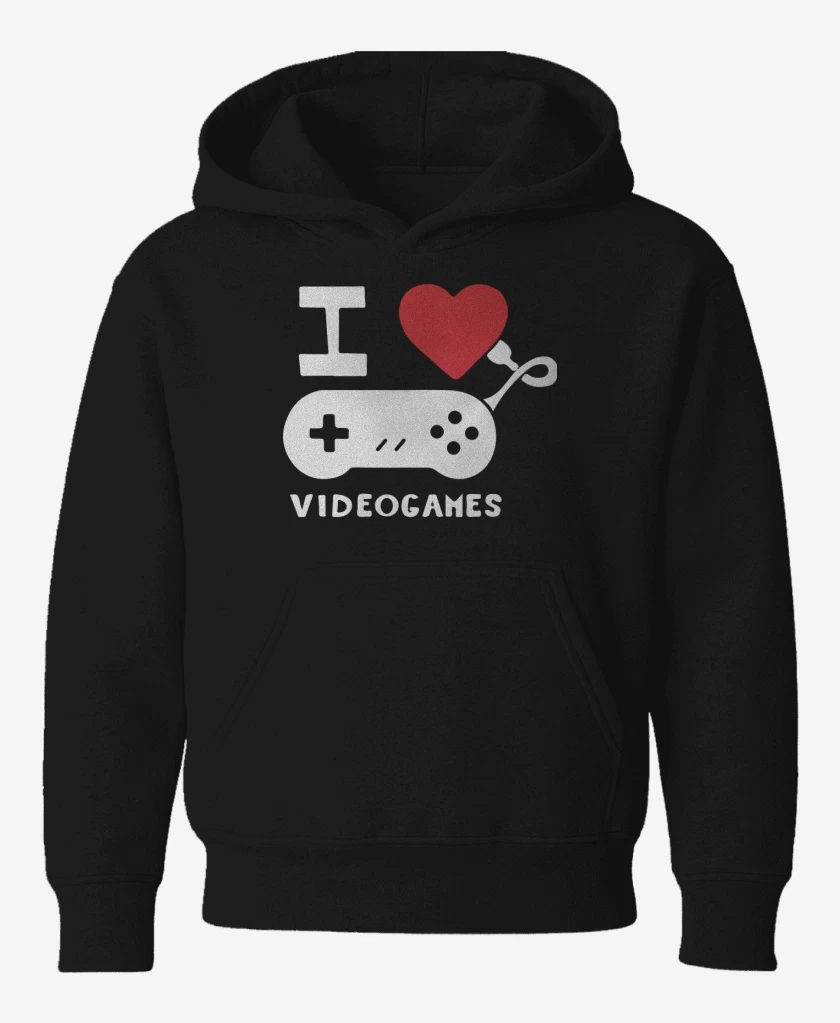 Poleron de niño Negro de I love videogames