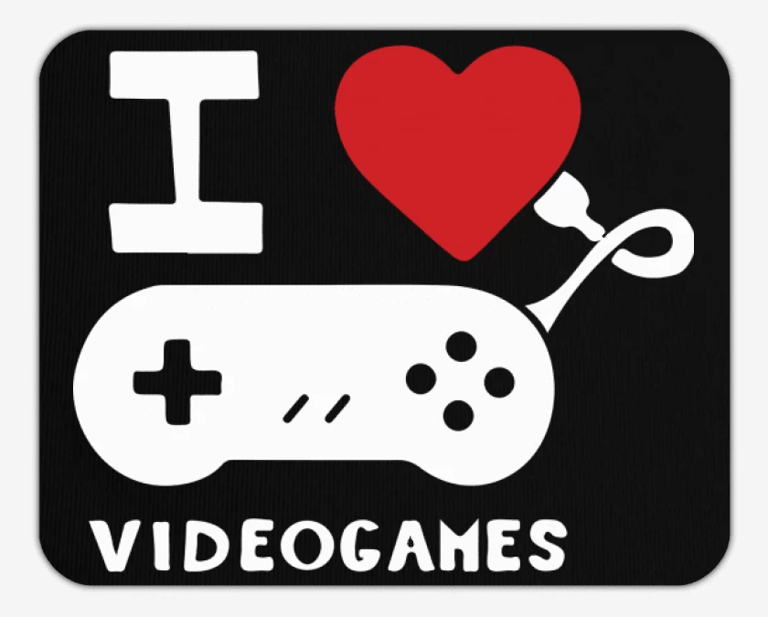 Mousepad Negro de I love videogames