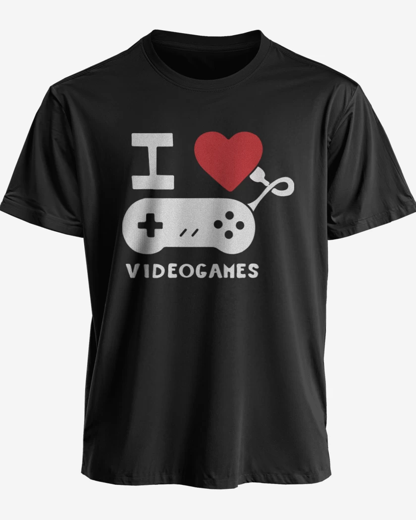Polera premium Negro de I love videogames