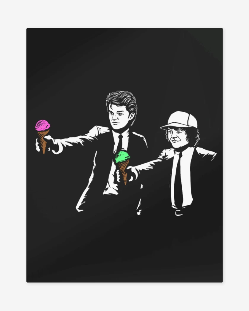 Print metalico Negro de Stranger things 5