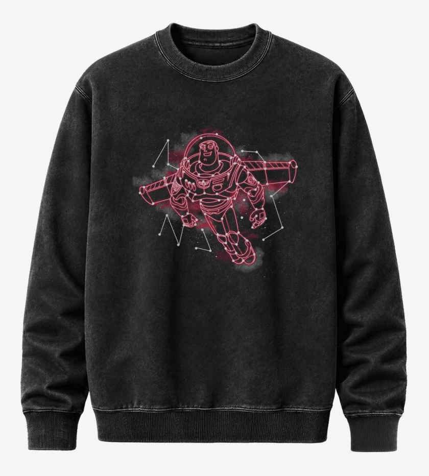 Poleron Polo Acid Wash Negro de LIGHTYEAR