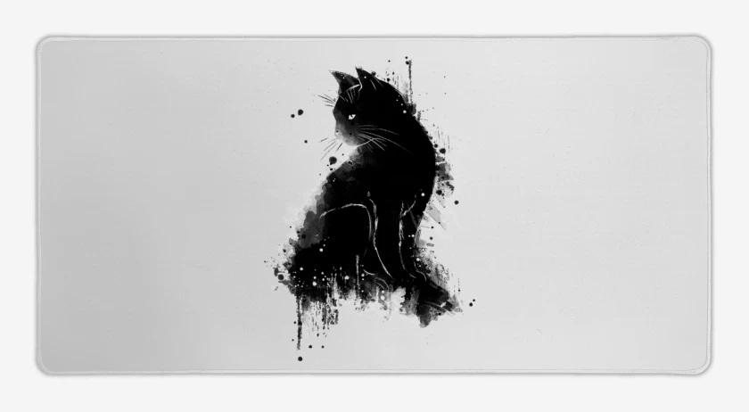 Mouse pad Gamer Cat water colors