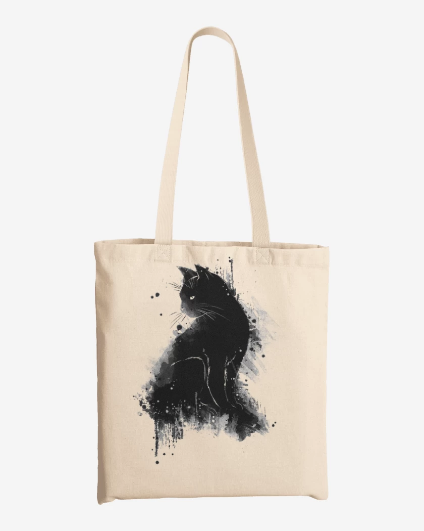 Totebag Cat water colors