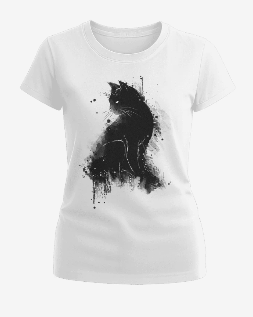 Polera de Mujer Cat water colors