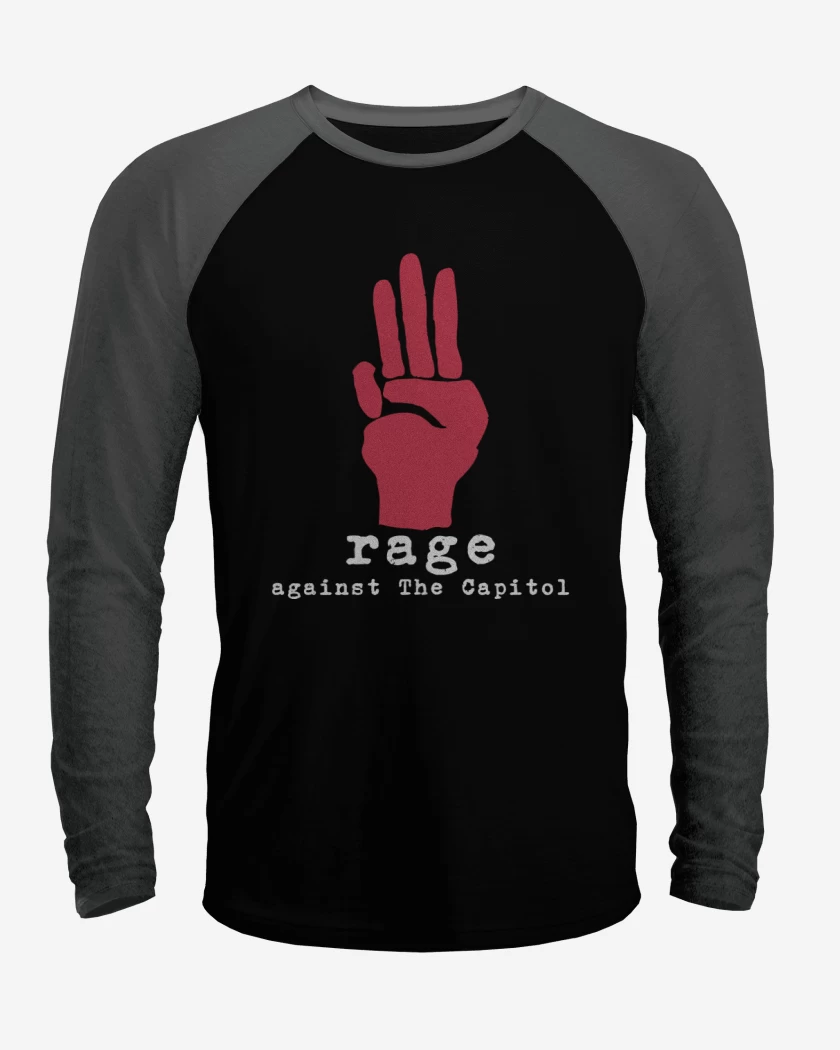 Polera Raglan THG - Rage against The Capitol