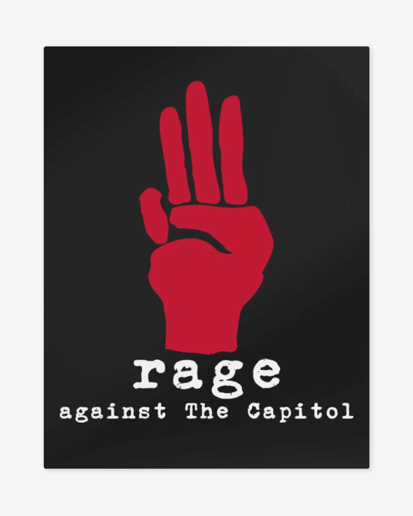 Print metalico Negro de THG - Rage against The Capitol