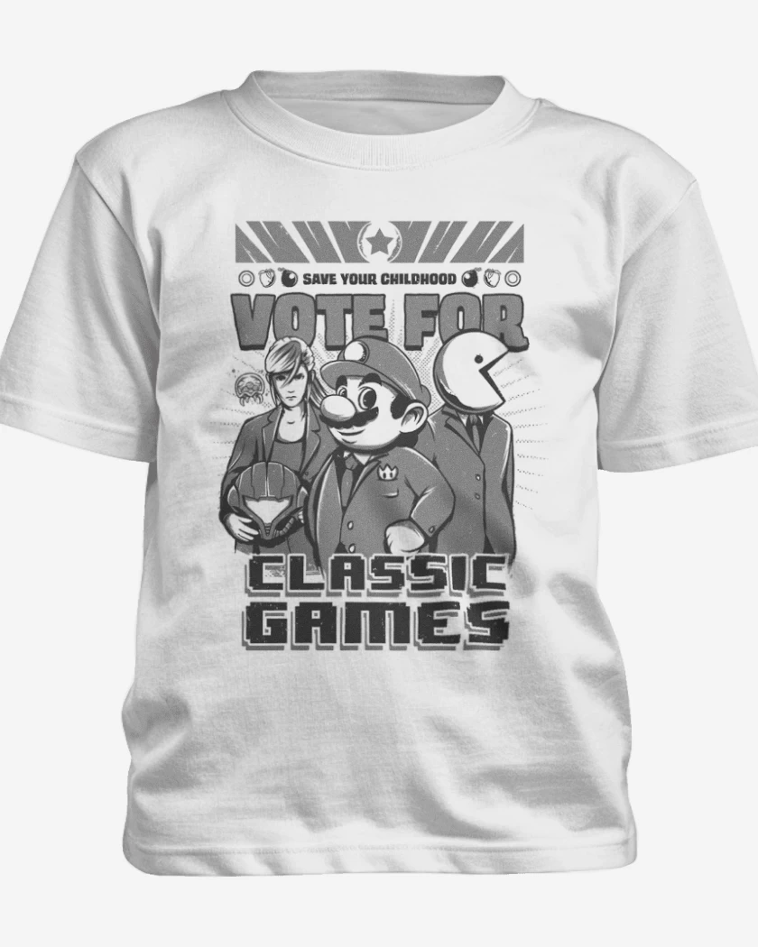 Polera de niño Blanco de Classic games