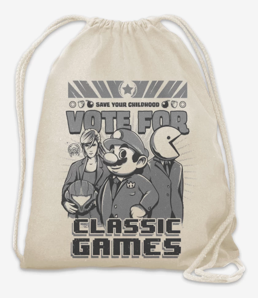 Mochila Blanco de Classic games