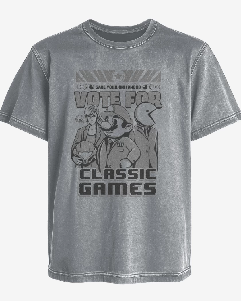 Polera desgastada Classic games