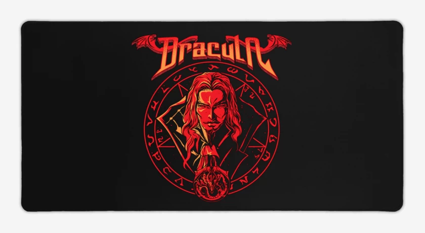 Mouse pad Gamer Negro de Fuerzas de dracula