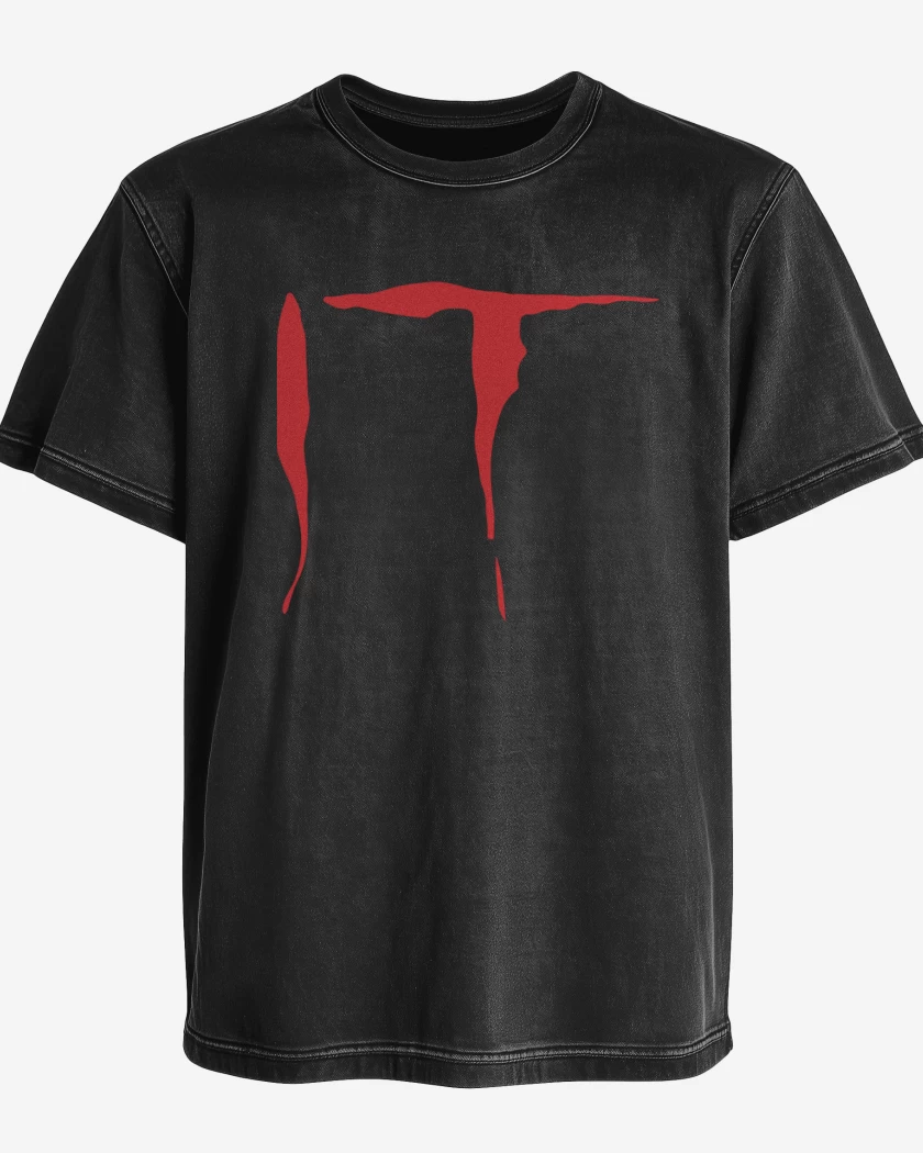 Polera desgastada Negro de It