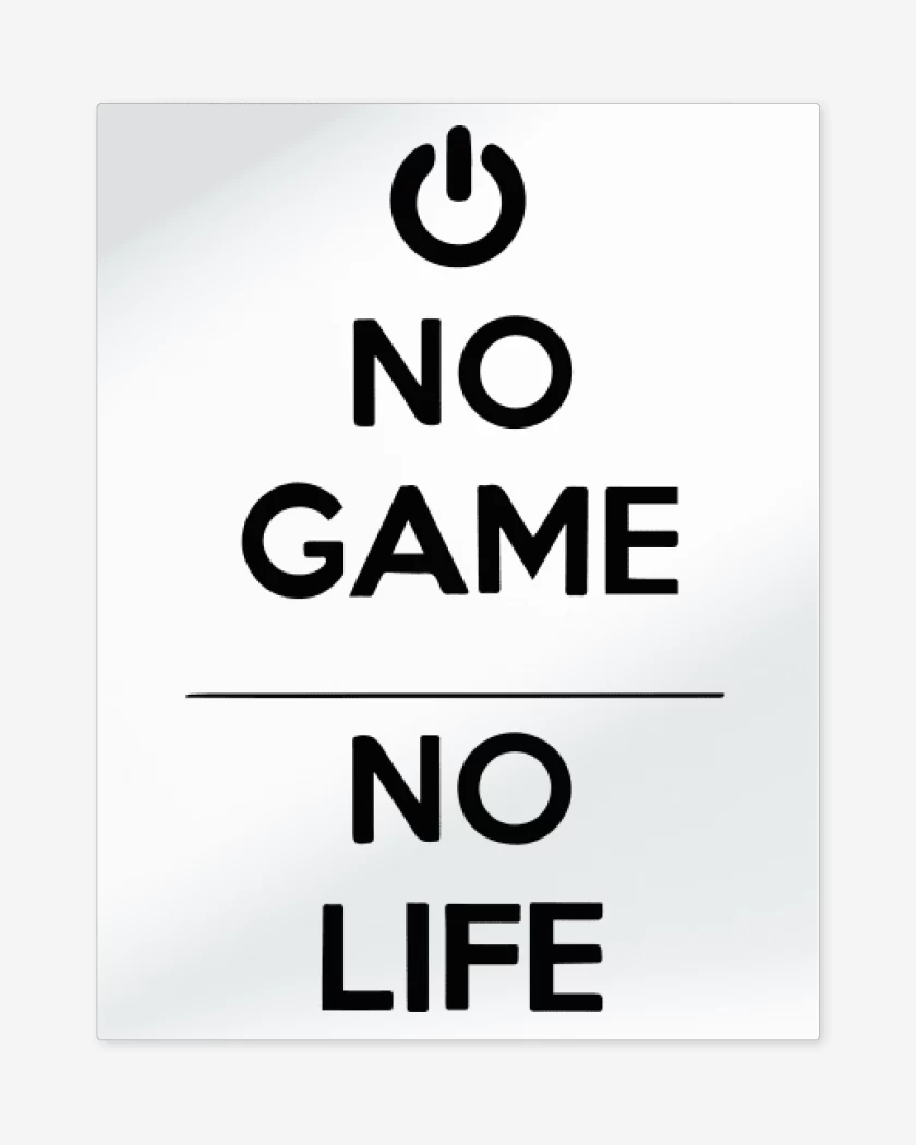 Print metalico Blanco de No game no life