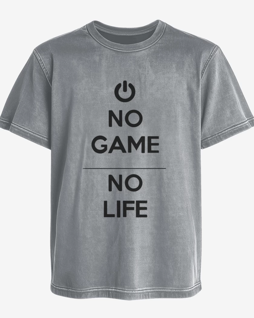 Polera desgastada Gris Melange de No game no life